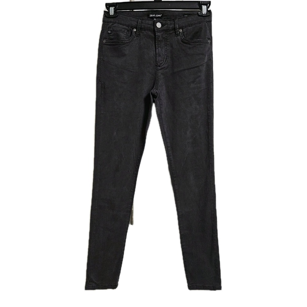 Dear John Jeans Womens 26 Black Gisele High Waisted Skinny Cotton Tencel Stretch